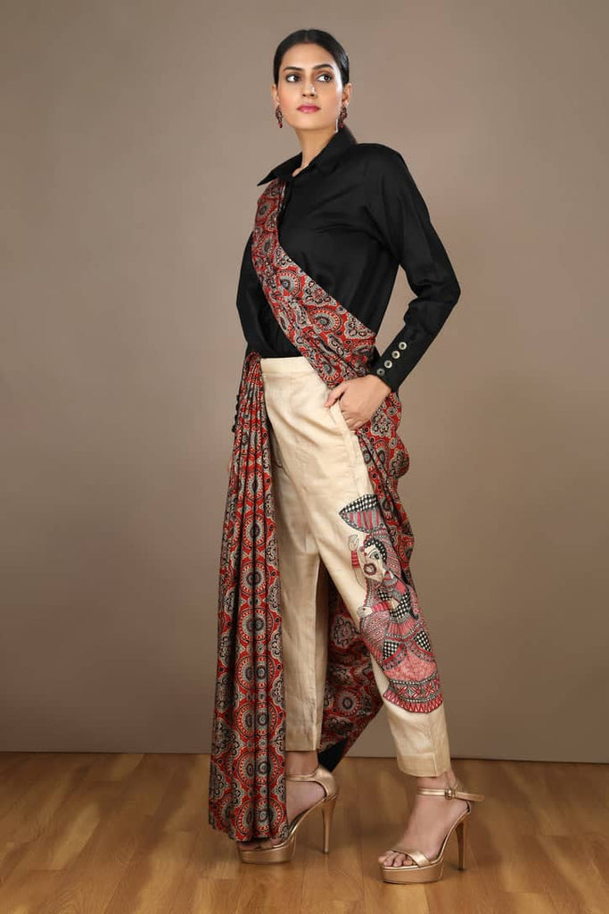 Tussar Silk Party Lehenga Jacket Backless Blouse & Banarasi Dupatta –  Dharang