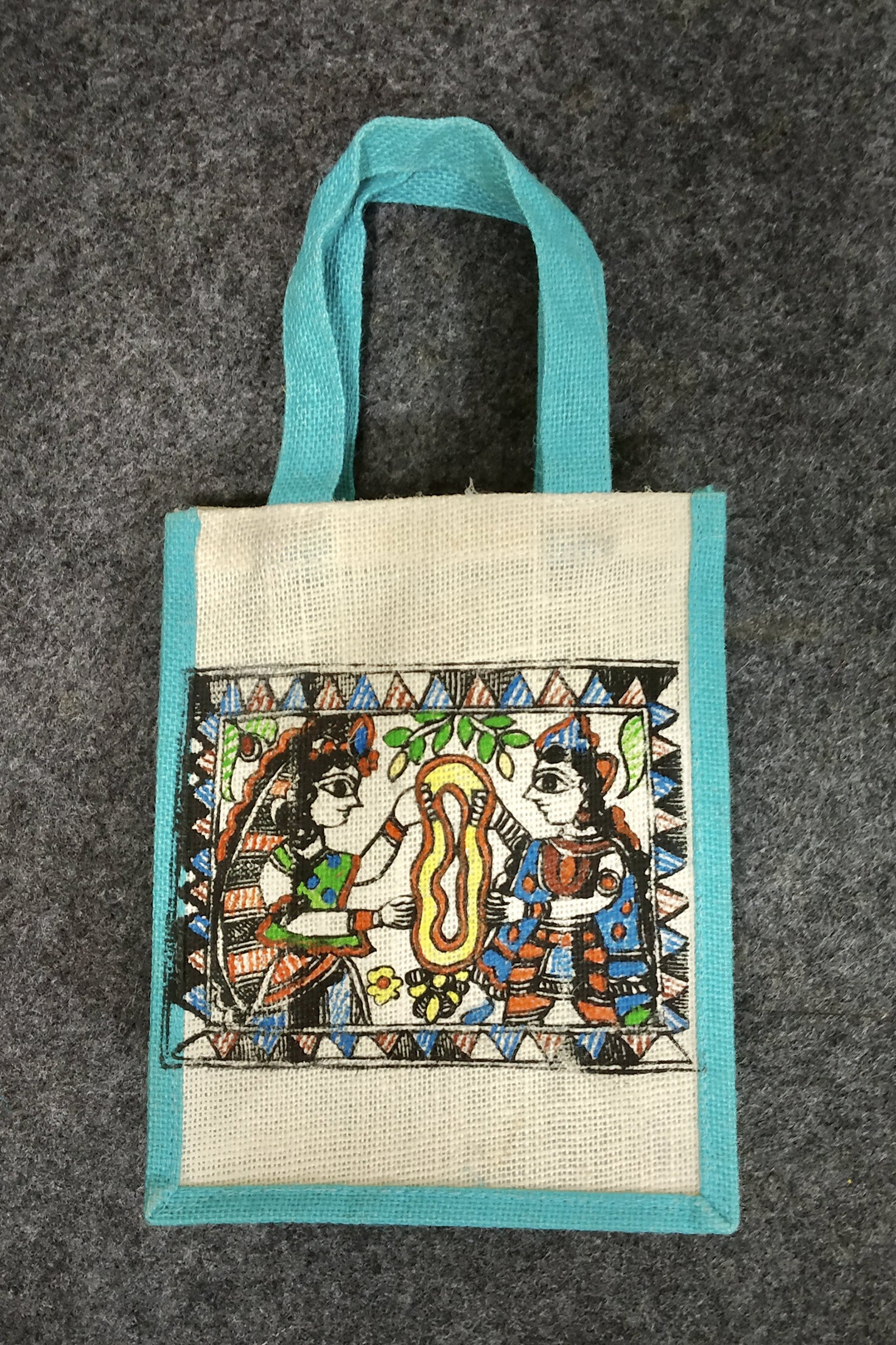 Bags with Madhubani painting  Jute bags design, Jute bags, Painted bags