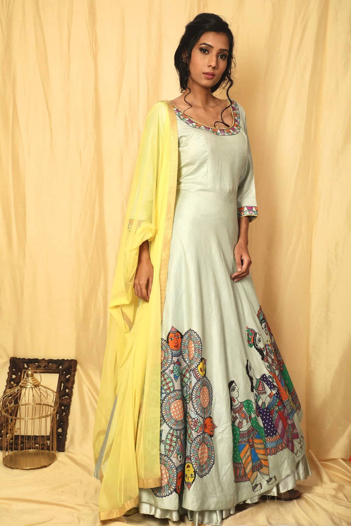 Green and Gold Heavy Designer Embroidered Lehenga/Pant Style Anarkali Suit  - Indian Heavy Anarkali Lehenga Gowns Sharara Sarees Pakistani Dresses in  USA/UK/Canada/UAE - IndiaBoulevard