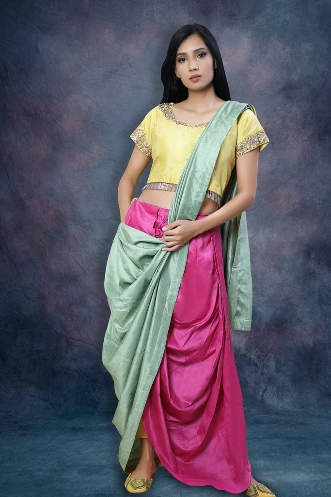 Buy Yellow Soft Assam Silk Saree Online In India | Me99